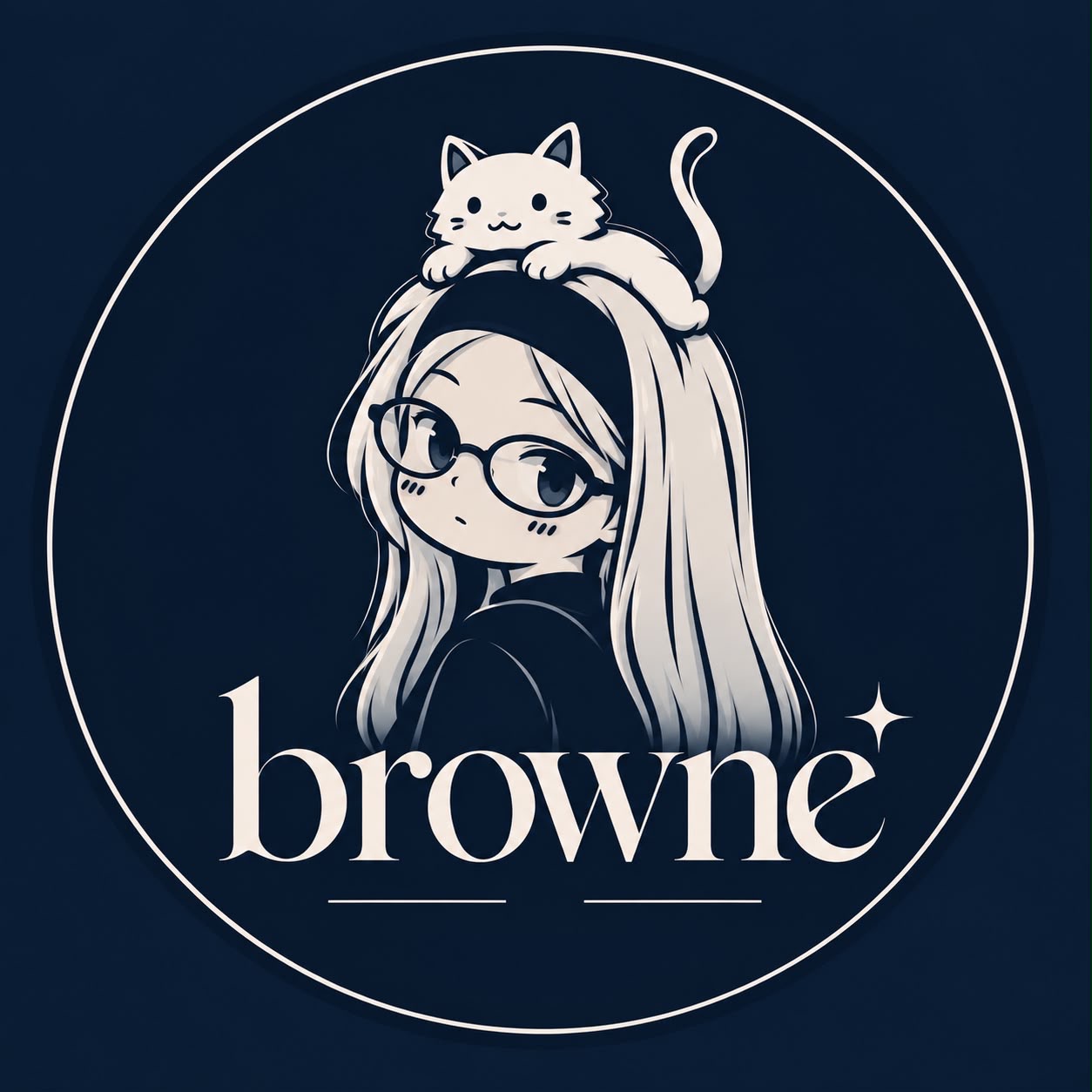 Brownê — menina com gatinho