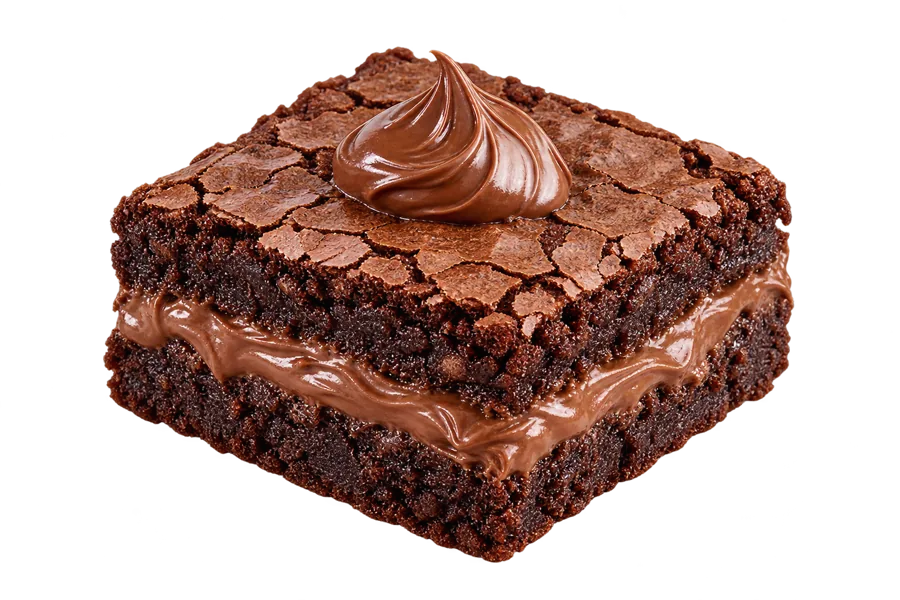 Brownie recheado com Nutella